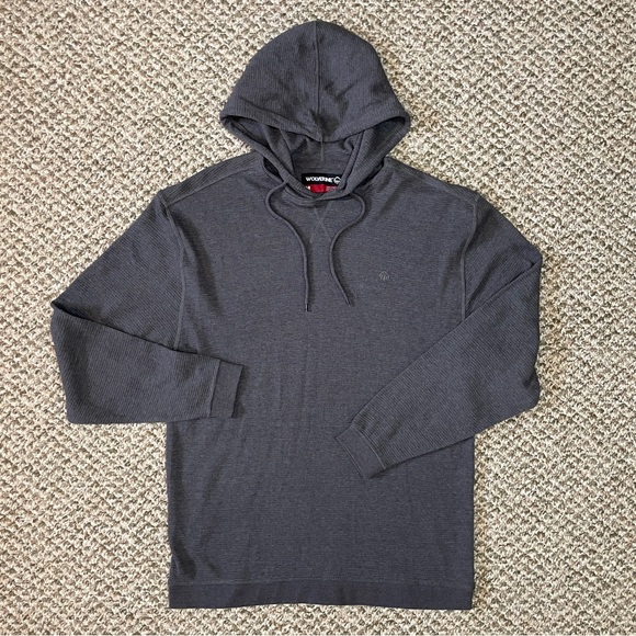 Wolverine Other - Wolverine Long Sleeve Lightweight Waffle Knit Thermal Hoodie - Gray